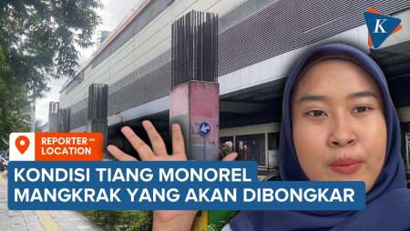 Kondisi Terkini Tiang Monorel Mangkrak Di Rasuna Said Yang Akan Dibongkar