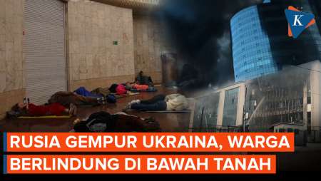 Rusia Kembali Gempur Ukraina, Warga Kyiv Berlindung di Stasiun Kereta Bawah Tanah