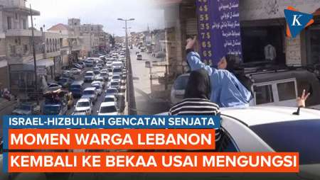 Penampakan Kemacetan di Lebanon Saat Warga Berbondong-bondong Kembali ke Bekaa