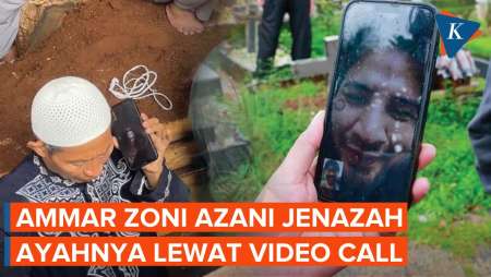 Momen Haru Ammar Zoni Azani Jenazah Ayahnya lewat Video Call