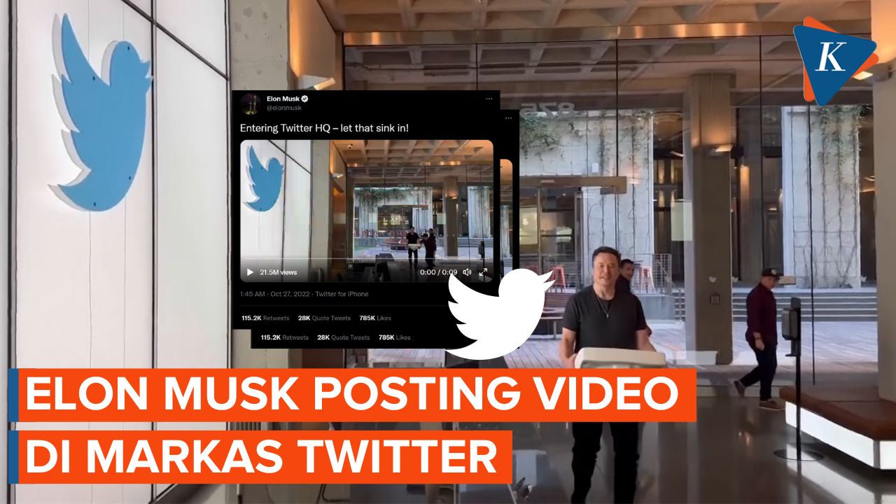 Elon Musk Tiba-tiba Muncul Bawa Sesuatu di Markas Twitter