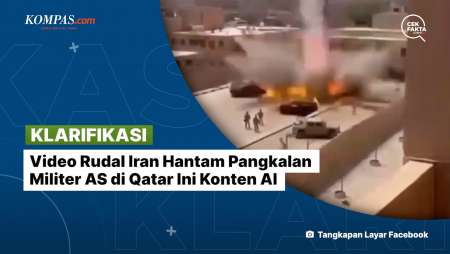 [KLARIFIKASI] Video Rudal Iran Hantam Pangkalan Militer AS di Qatar Ini Konten AI