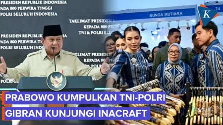 Prabowo Kumpulkan 800 Pati TNI-Polri Di Istana, Gibran Tinjau INACRAFT 2026