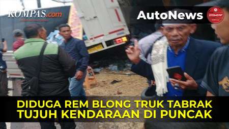 Truk Tabrak 7 Kendaraan di Puncak, Diduga Rem Blong