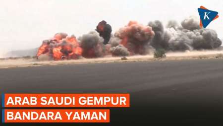 Yaman Memanas! Arab Saudi Gempur Bandara Sanaa Cegah Pesawat Iran Mendarat