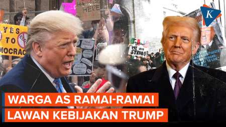 Gelombang Demonstrasi di AS Protes Kebijakan Trump, Serukan Pemakzulan