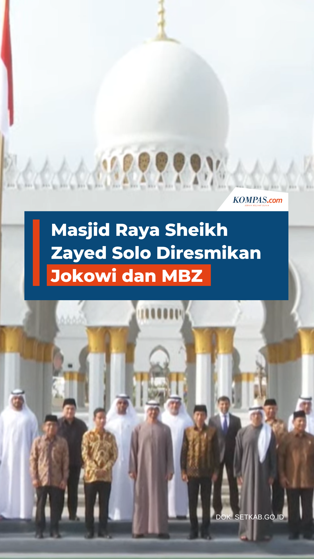 Masjid Raya Sheikh Solo Diresmikan Jokowi dan MBZ