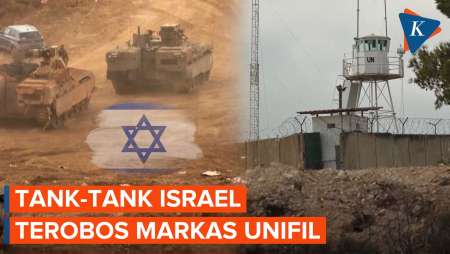 Kronologi 2 Tank Merkava IDF Hancurkan Gerbang dan Terobos Markas UNIFIL