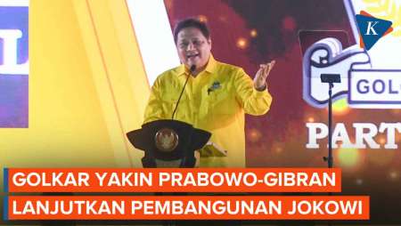 [FULL] Pidato Airlangga Di HUT Golkar: Prabowo-Gibran Bisa Lanjutkan Pembangunan Jokowi