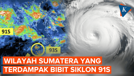 Bibit Siklon 91S Masih Aktif, Ini Wilayah Di Sumatera Yang Berpotensi Terdampak