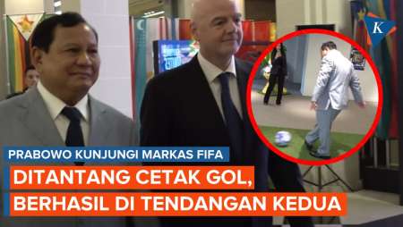 Momen Sorak Sorai Usai Prabowo Cetak Gol di Markas FIFA