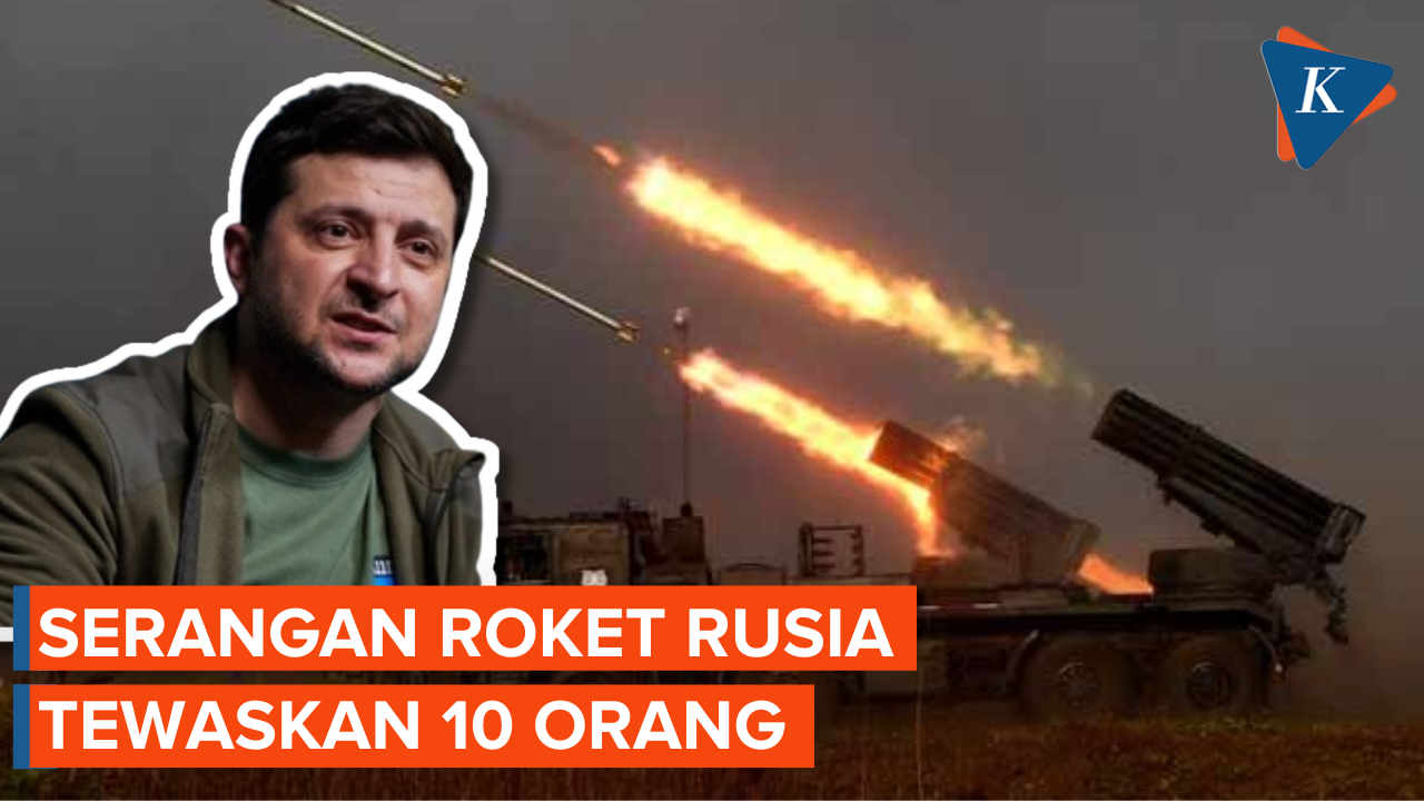 Serangan Roket Rusia Tewaskan 10 Orang di Ukraina Timur