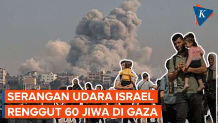 Serangan Udara Israel Renggut 60 Jiwa di Gaza Selatan dan Tengah