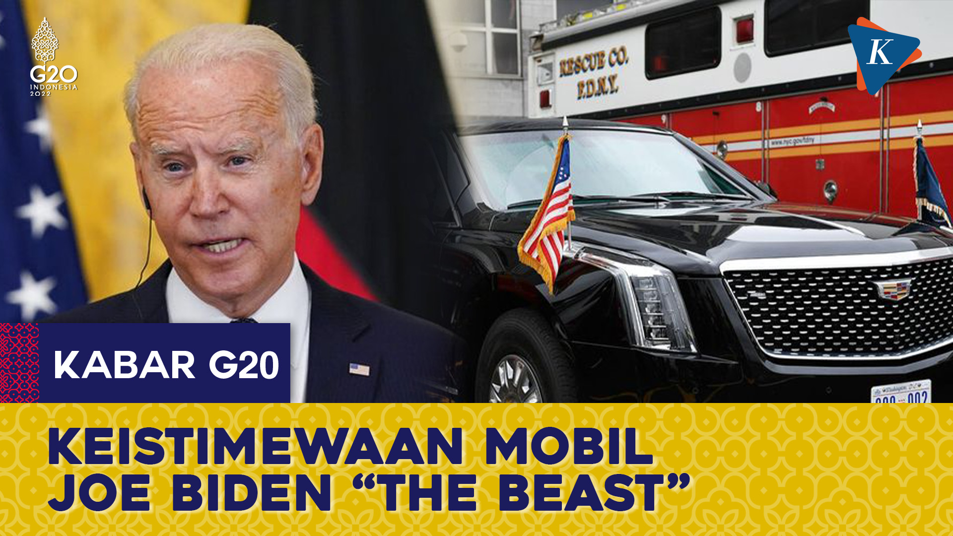 Keistimewaan The Beast, Mobil Presiden Joe Biden yang Dibawa ke G20