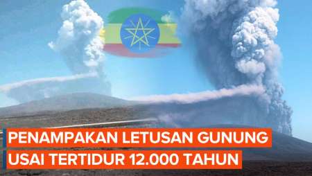 Gunung Di Ethiopia Meletus Usai Tertidur 12.000 Tahun, Abu Vulkanik Capai 4 Negara