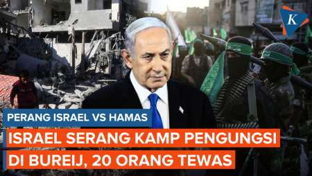 Israel Serang Kamp Pengungsi Bureij di Gaza, 20 Orang Tewas