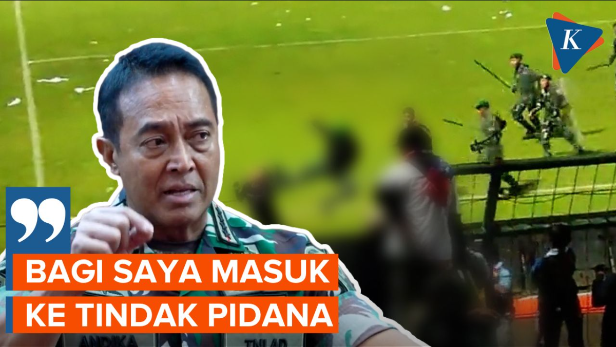 Panglima TNI Usut Anggotanya yang Lakukan Tendangan Kungfu ke Suporter Arema FC Saat Kerusuhan