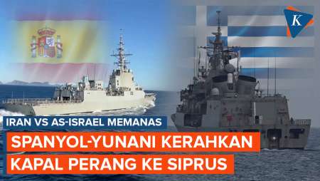 Penampakan Kapal Perang Spanyol-Yunani Merapat Ke Siprus Saat Timur Tengah Memanas