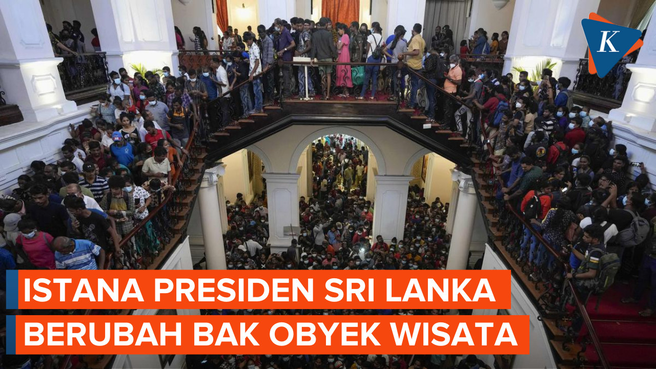 Situasi Terkini Ribuan Massa Masih Padati Istana Kepresidenan Sri Lanka
