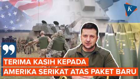 Zelensky Ucapkan Terima Kasih ke AS atas Paket Bantuan Militernya