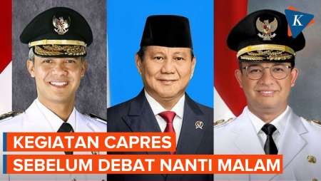 Kegiatan 3 Capres Jelang Debat Perdana di KPU