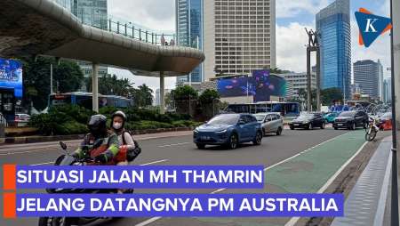 Situasi Jalan MH Thamrin Jumat Pagi Jelang Kedatangan PM Australia