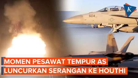 Potret Jet Tempur AS Bersiap Lancarkan Serangan Terbaru untuk Houthi