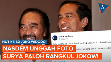 Ucapkan Selamat Ulang Tahun, Nasdem Pasang Foto Surya Paloh Rangkul Jokowi