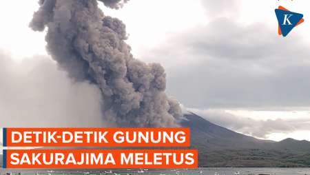 Detik-detik Gunung Sakurajima di Jepang Meletus