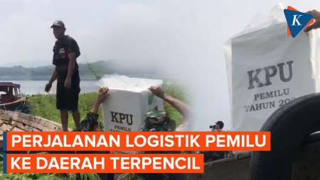 Sulitnya Distribusi Logistik Pemilu ke Daerah Terpencil, Belah Waduk dan Terjebak Enceng Gondok