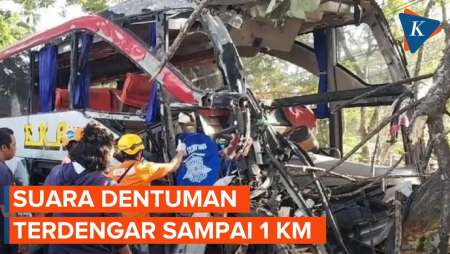 Detik-detik Kecelakaan Bus di Ngawi, Suara Dentuman Terdengar Radius 1 Kilometer 