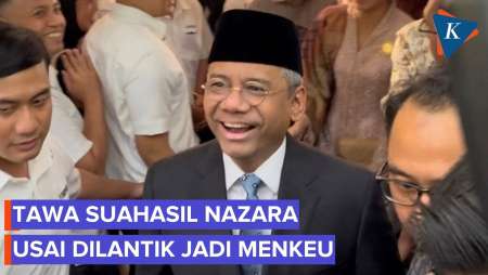 Tawa Bahagia Menkeu Suahasil Nazara Disambut Meriah Pegawai Kemenkeu