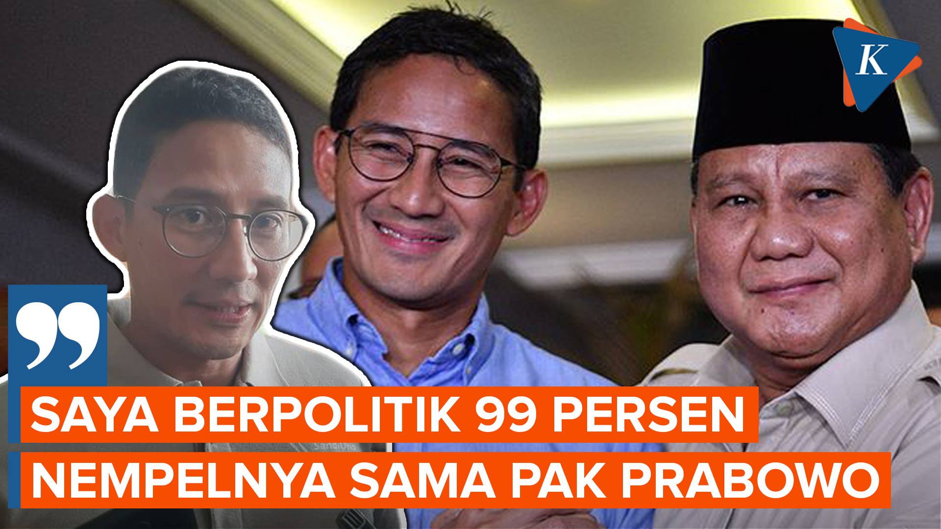 Tepis Isu Keretakan, Sandiaga Uno Sebut Karir Politiknya Menempel di Prabowo