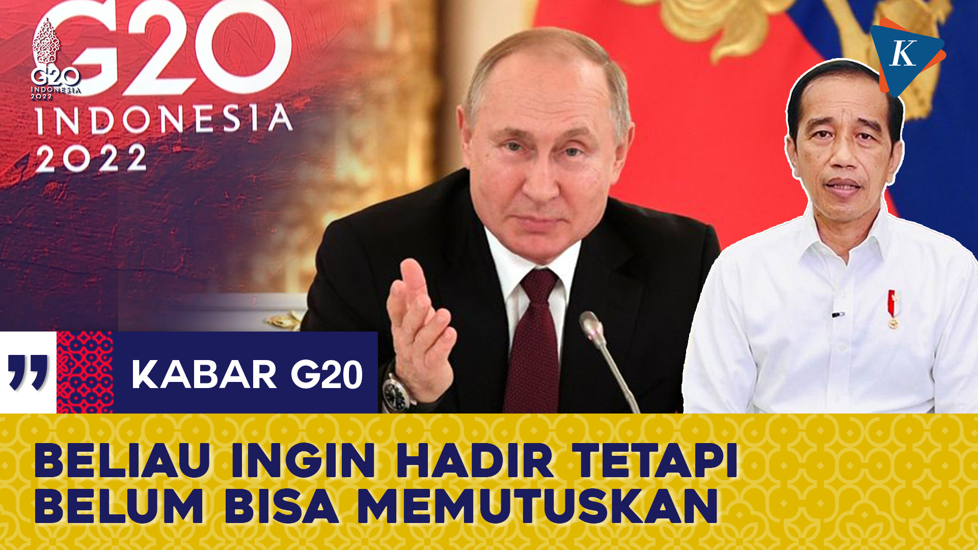 Putin Belum Pasti Hadiri KTT G20