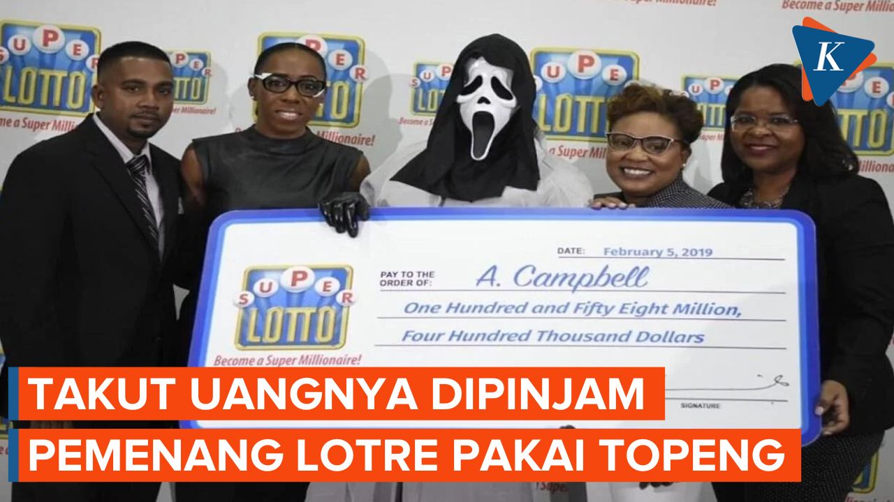 Pemenang Lotre Rp 15 Miliar Pakai Topeng karena Takut Uangnya Dipinjam Keluarga