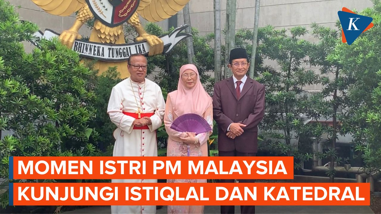 Istri PM Malaysia Keliling Melihat Keindahan Masjid Istiqlal dan Gereja Katedral