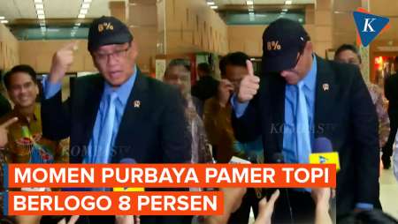 Purbaya Pamer Topi 8 Persen, "Selamatkan" Momen Kikuk Raja Juli Saat Ditanya Topi PSI Jokowi