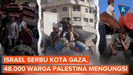 Israel Luncurkan Serangan Darat ke Kota Gaza, 48.000 Warga Palestina Mengungsi