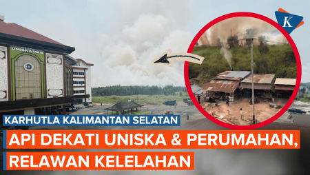 Karhutla Dekati Uniska dan Perumahan di Kalsel, Relawan Kelelahan Padamkan Api