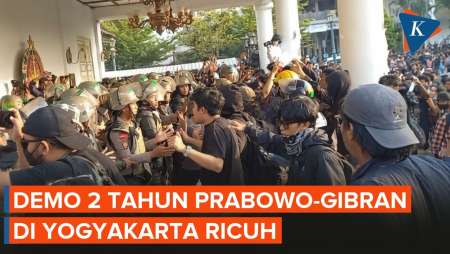 Demo 2 Tahun Prabowo-Gibran di Yogyakarta Diwarnai Kericuhan
