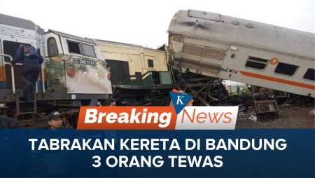 3 Orang Tewas dalam Tabrakan KA Turangga dan KA Bandung Raya