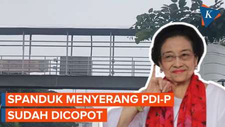 Spanduk yang Dianggap Menyerang Megawati dan PDI-P Telah Dicopot dari Beberapa JPO