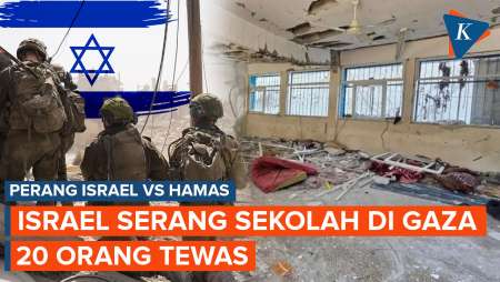 Israel Bombardir Sekolah Tempat Pengungsian Warga Gaza, 20 Orang Tewas