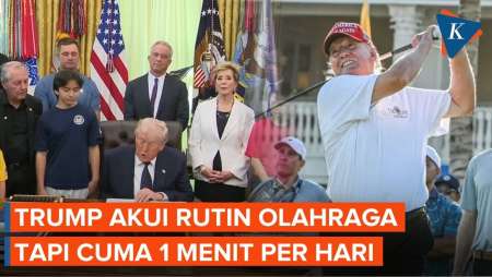 Kesehatannya Dipertanyakan, Trump Bilang Rutin Olahraga 1 Menit Per Hari