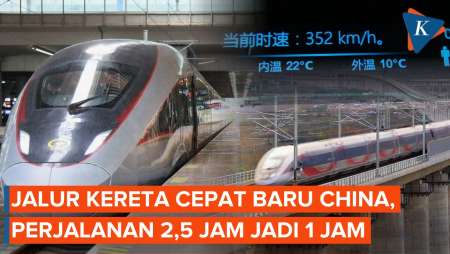 China Uji Coba Jalur Kereta Cepat Baru, Perjalanan 2,5 Jam Jadi 1 Jam