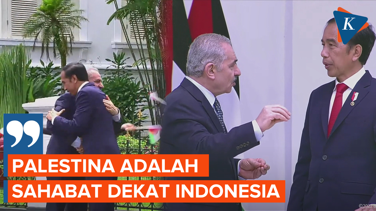 Momen Jokowi Bertemu PM Palestina Mohammad Shtayyeh