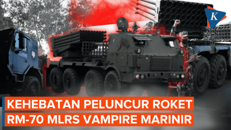 Peluncur Roket RM-70 Vampire Marinir, Bisa Tembak Target 20 Kilometer Lebih!