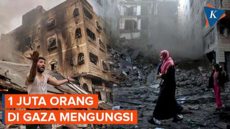 Konflik Semakin Panas! Sejuta Orang Mengungsi dari Gaza