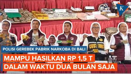 Polisi Gerebek Pabrik Narkoba di Bali, Hasilkan Rp 1,5 Triliun dalam 2 Bulan