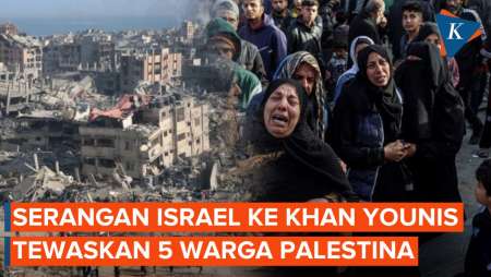 Detik-detik Pemakaman Warga Palestina yang Meninggal akibat Serangan Israel di Khan Younis
